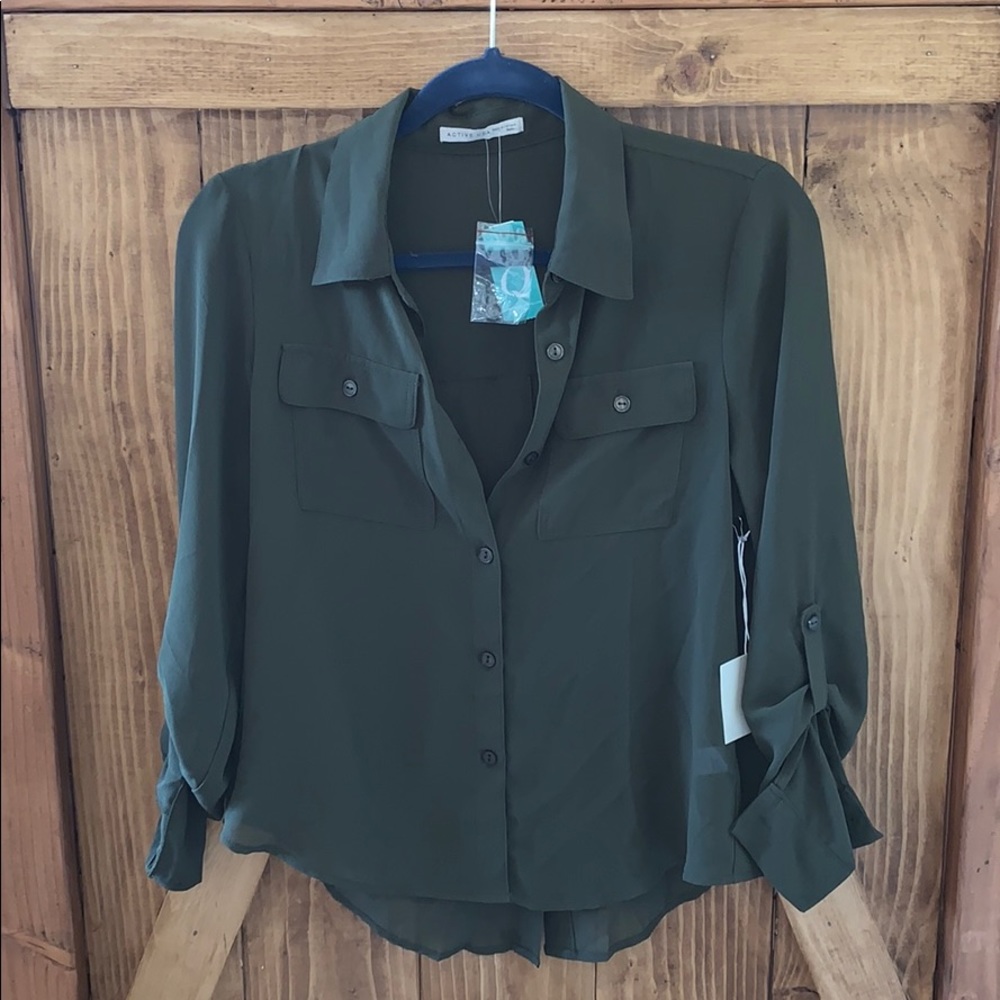 NWT Button Down Blouse